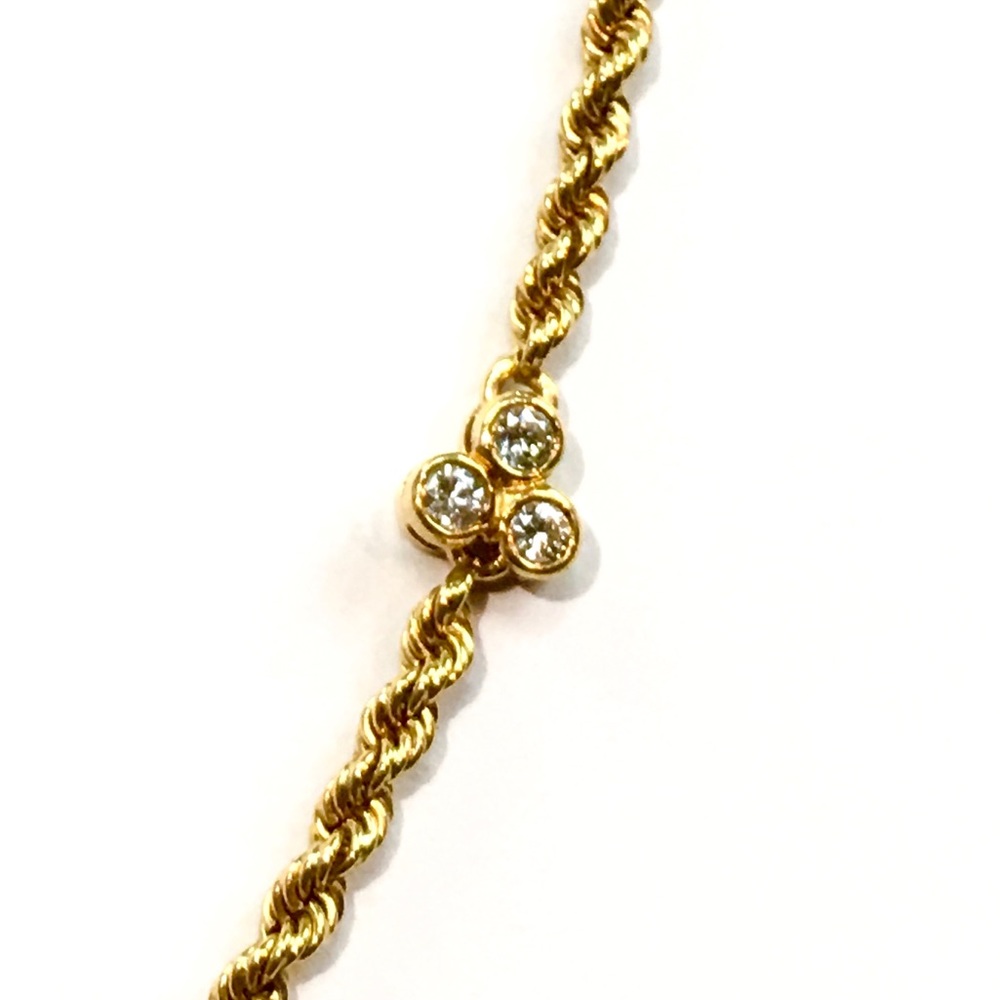 RARE 18K CARRERA Y CARRERA VS DIAMOND ROPE NECKLACE CHAIN - FACTORY ORIGINAL